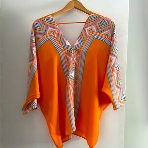 NWT Rose & Olive Orange Dolman Sleeve Tunic
